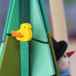 1-Tier Pyramid - Snowman - 25 cm / 9.8 inch