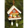 Tree Ornament - Cuckoo Clock Red with Niko - 6,7x6,3 cm / 2.6x2.5 inch