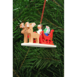 Christbaumschmuck Engel im Rentierschlitten - 9,7 cm