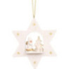 Tree Ornament - Star White with Santa Claus - 9,6 cm / 3.8 inch