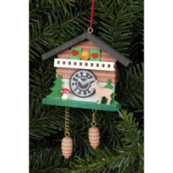 Tree Ornament - Cuckoo Clock with Bambi - 6,9x5,7 cm / 2.7x2.2 inch
