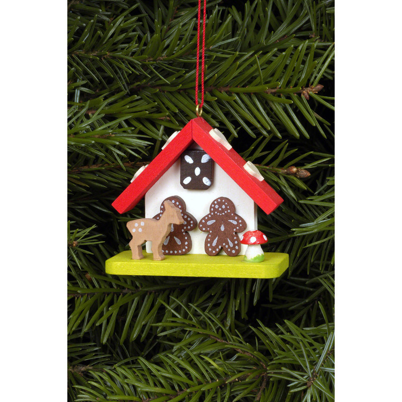 Tree Ornament - Witch House with Bambi - 7,0x5,5 cm / 2.8x2.2 inch