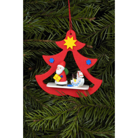 Christbaumschmuck Nikolaus im Baum - 7,2x7,1 cm