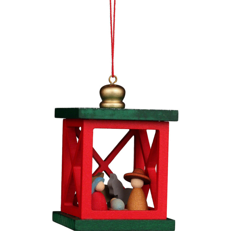 Tree Ornament - Christmas Lantern with Nativity Scene - 6,8 cm / 2.7 inch