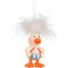 Tree Ornament - Feather Duckling with Drum - 10 cm / 3.9 inch