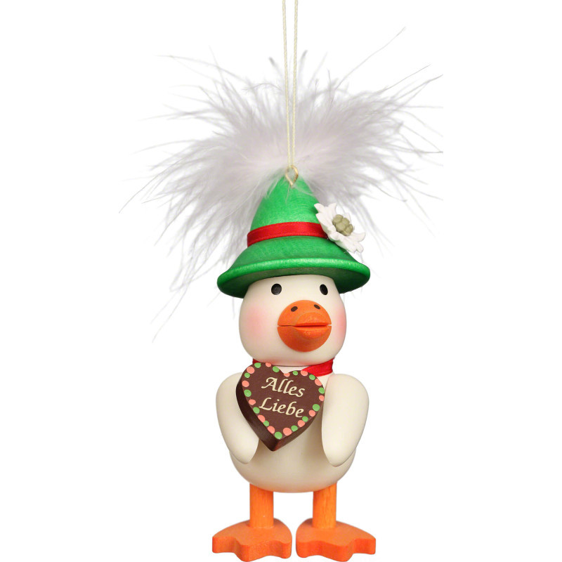 Osterschmuck Federentlein Bayer - 10 cm