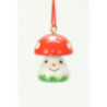Christbaumschmuck Pilz mittel mit Gesicht - 1,8x2,4 cm