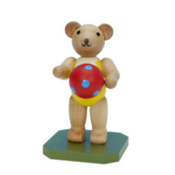 Spielzeugbär mit Ball - 6,5 cm