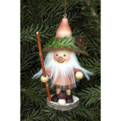 Christbaumschmuck Strolch Waldwichtel natur - 11,5 cm