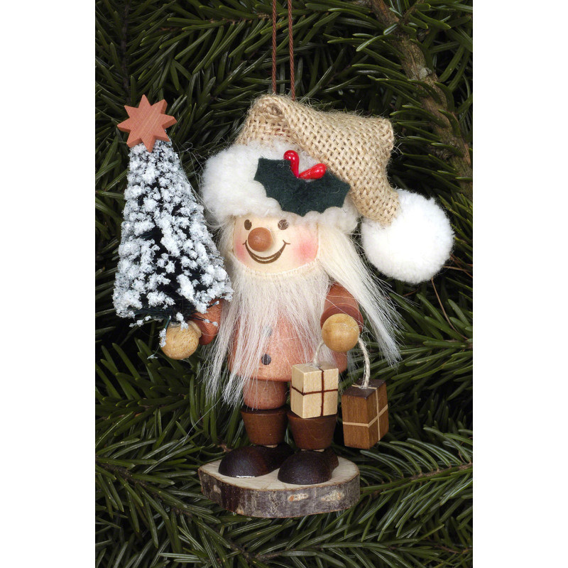 Christbaumschmuck Strolch Weihnachtsmann natur - 10,5 cm
