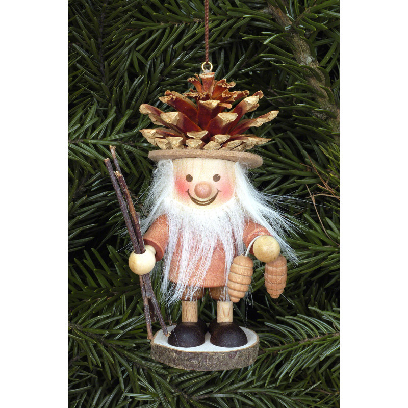 Christbaumschmuck Strolch Zapfenmännchen natur - 10,5 cm