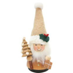 Wackelmännchen Weihnachtsmann natur - 11,5 cm