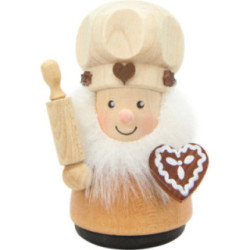 Wackelmännchen Zuckerbäcker natur - 8,0 cm