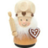 Wackelmännchen Zuckerbäcker natur - 8,0 cm
