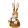 Osterschmuck Wackelhase mit Pinsel natur - 9,8 cm