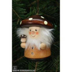 Tree Ornament - Teeter Man Mushroom Man Natural - 7,8 cm / 3.1 inch