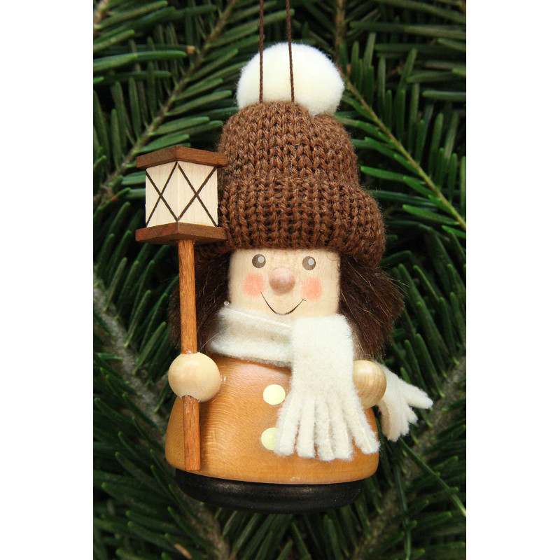 Tree Ornament - Teeter Man Lantern Boy, Natural - 9,5 cm / 3.7 inch