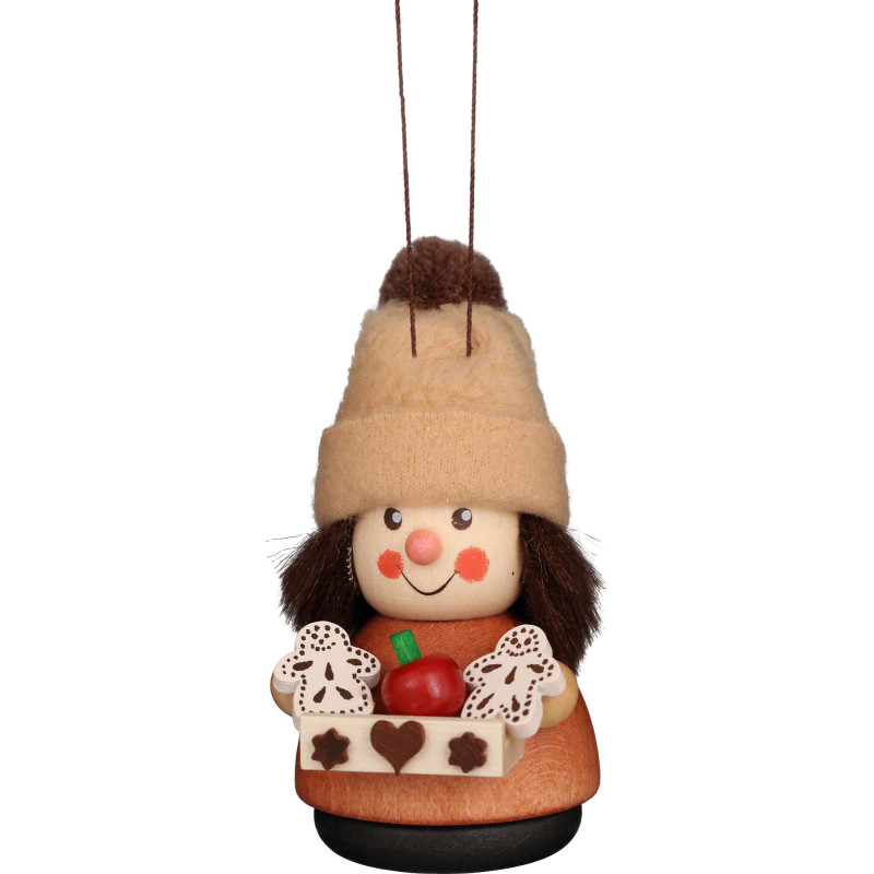 Christbaumschmuck Wackelmännchen Lebkuchenverkäufer natur - 8,5 cm