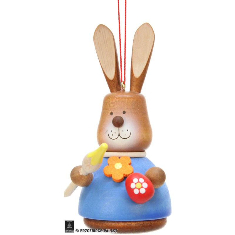Osterschmuck Wackelhase mit Pinsel - 9,8 cm