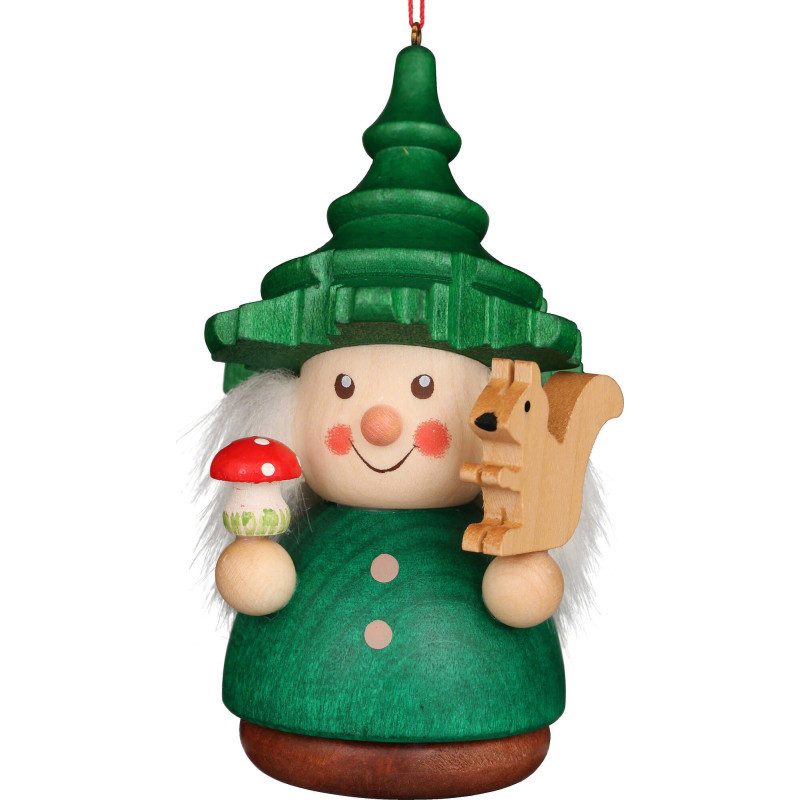 Christbaumschmuck Wackelmännchen Baumwichtel grün - 9,5 cm