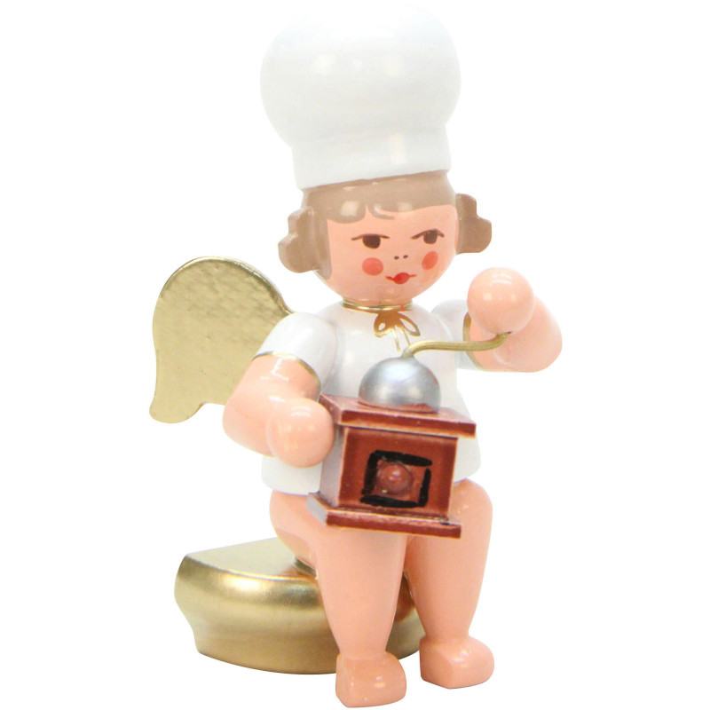 Bäckerengel mit Kaffeemühle - 7,5 cm