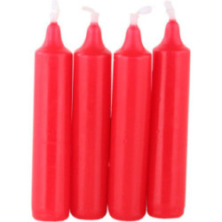 Hochwertige Pyramidenkerzen rot - 2,0 cm Durchmesser