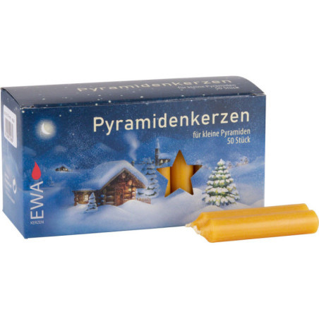 High Quality Pyramid-Candles Honey Color - D 1.4 cm (0.55 Inch)