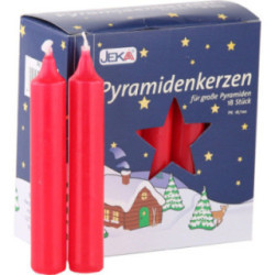 High Quality Pyramid-Candles Red - D 1.7 cm (0.66 Inch)