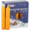 Hochwertige Pyramidenkerzen honigfarben - 1,7 cm Durchmesser