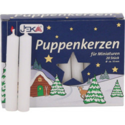 Hochwertige Puppenkerzen weiß - 1,0 cm Durchmesser