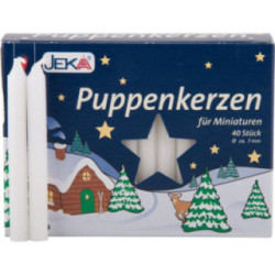 Hochwertige Puppenkerzen weiß - 0,7 cm Durchmesser