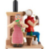 Smoker - Grandparents at Tiled Stove - 21 cm / 8 inch