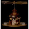 1-stöckige Pyramide Schneemann - 19,5 cm