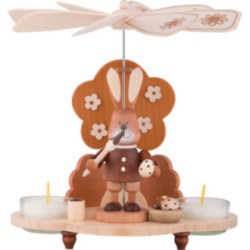 1-stöckige Pyramide Hase natur - 19,5 cm