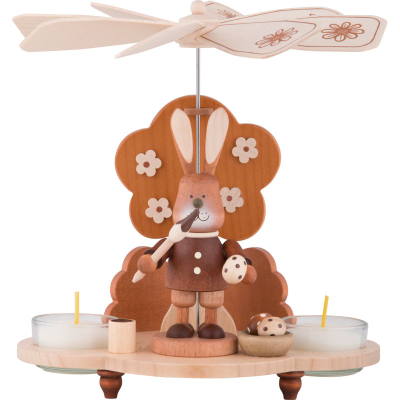 1-stöckige Pyramide Hase natur - 19,5 cm