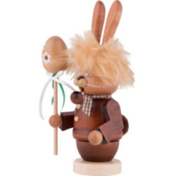Räuchermännchen Miniwichtel Hase mit Stab - 16 cm