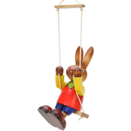 Male Bunny on Swing - 20 cm / 7.9 inch