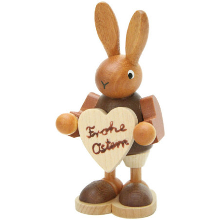 Bunny with Heart Natural - 8,5 cm / 3.3 inch
