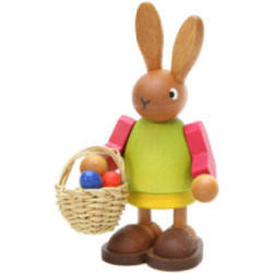 Häsin mit Eierkorb - 8,5 cm