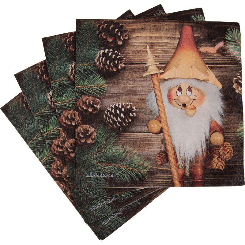 Napkins Woodman - 20 pcs. - 16,5 cm / 6.5 inch