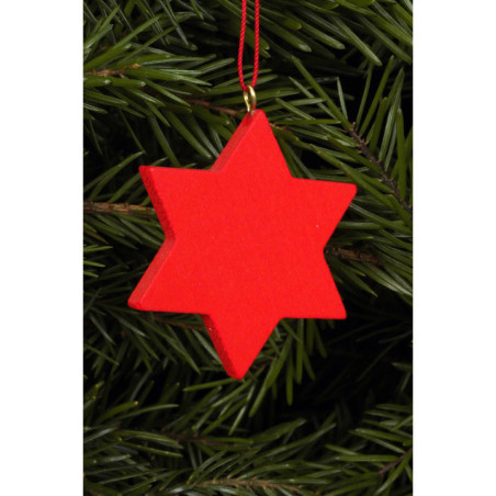 Tree Ornament - Star Red - 4,4x4,4 cm / 2x2 inch