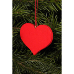 Tree Ornament - Heart Red - 5,7x4,5 cm / 2x2 inch