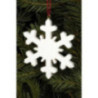 Christbaumschmuck Eiskristall natur - 6,6x6,6 cm
