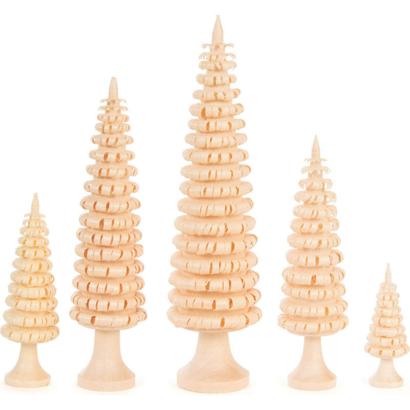 Coiled Trees with Trunk - 5 pieces - 12 cm / 4.7 inch