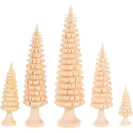 Coiled Trees with Trunk - 5 pieces - 12 cm / 4.7 inch