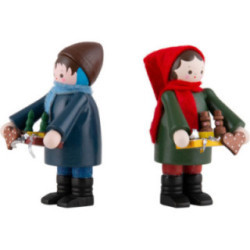 Thiel Figurines - Striezel Children - coloured - Set of Two - 6 cm / 2.4 inch