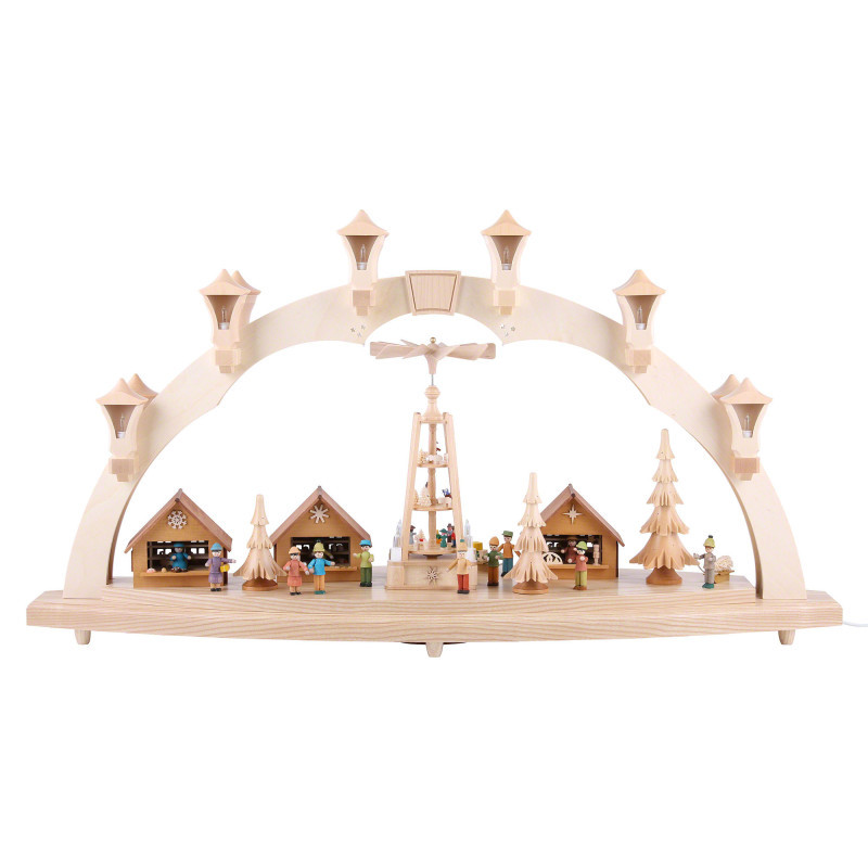 Schwibbogen Weihnachtsmarkt - 80x43 cm