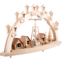 Schwibbogen Weihnachtsmarkt - 80x43 cm