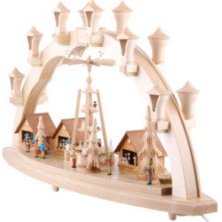 Schwibbogen Weihnachtsmarkt - 80x43 cm