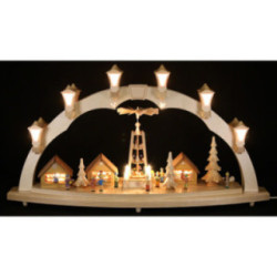 Schwibbogen Weihnachtsmarkt - 80x43 cm